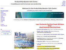 Tablet Screenshot of productivitybooster.com